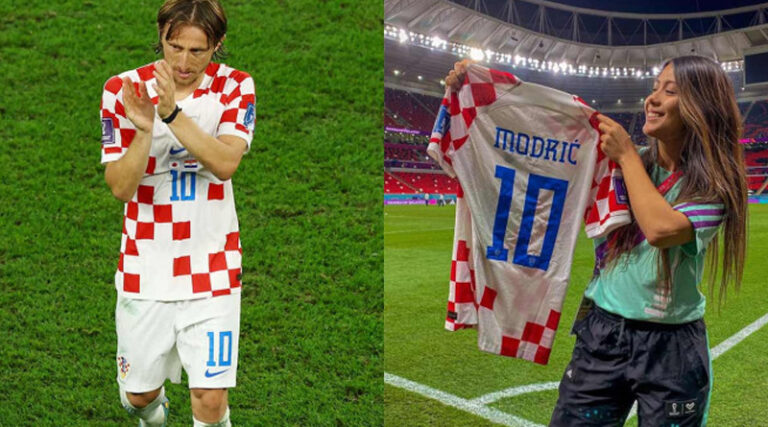 Luka Modric hizo feliz a joven mexicana en el Mundial