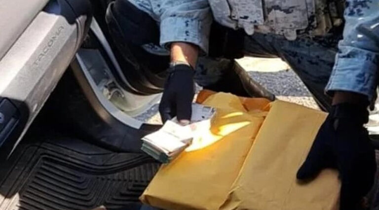 Atrapan a sujeto que cargaba un millón de pesos; no logró comprobar su procedencia