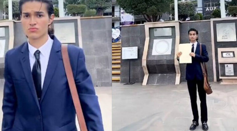 Se titula con el mejor promedio, pero no va su familia