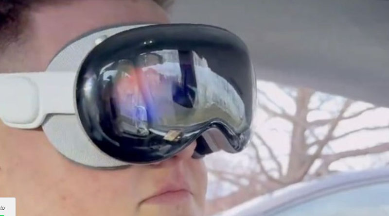 Detienen a conductor por manejar con lentes Vision Pro de Apple