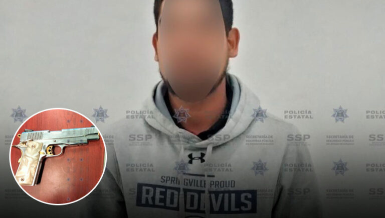 Sujeto alcoholizado sacó «el cuete» y se puso a plomear al aire, Estatales lo atoraron