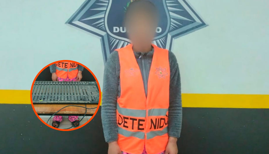 Se quería robar una mezcladora para música, la cacharon en la movida los Policías Preventivos